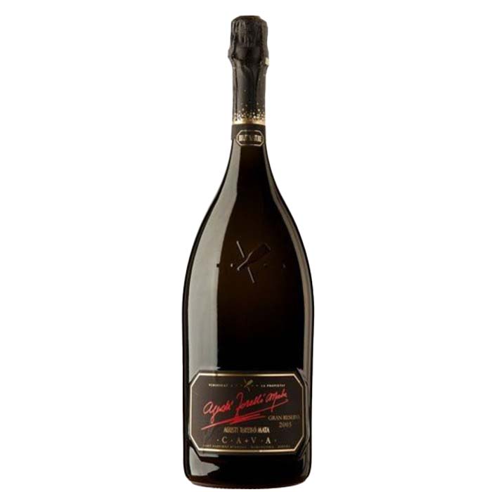 A bottle of Agustí Torelló Mata Brut Nature Gran Reserva Magnum which can be a Cava or Rode Wijn