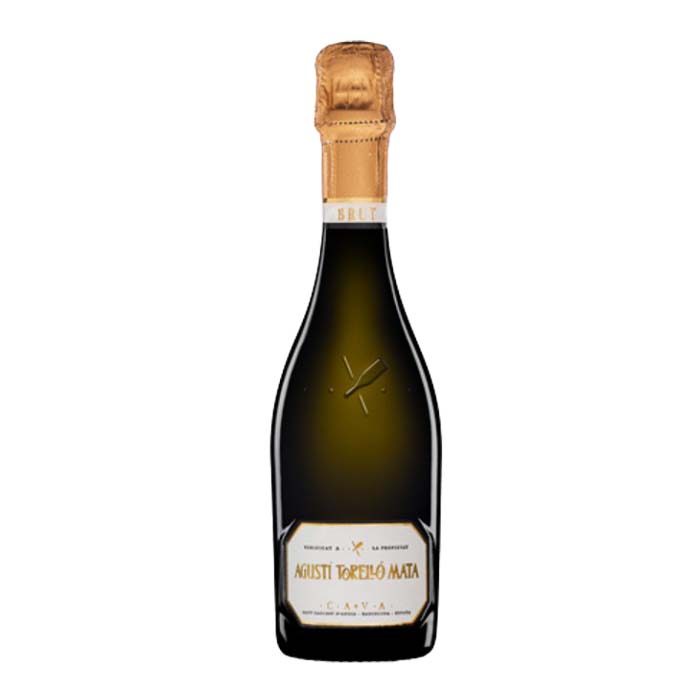 A Cava bottle called Agustí Torelló Mata Brut Reserva which is 375 ml