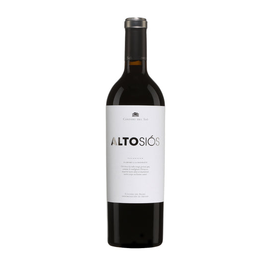 A red wine bottle called Alto Siós