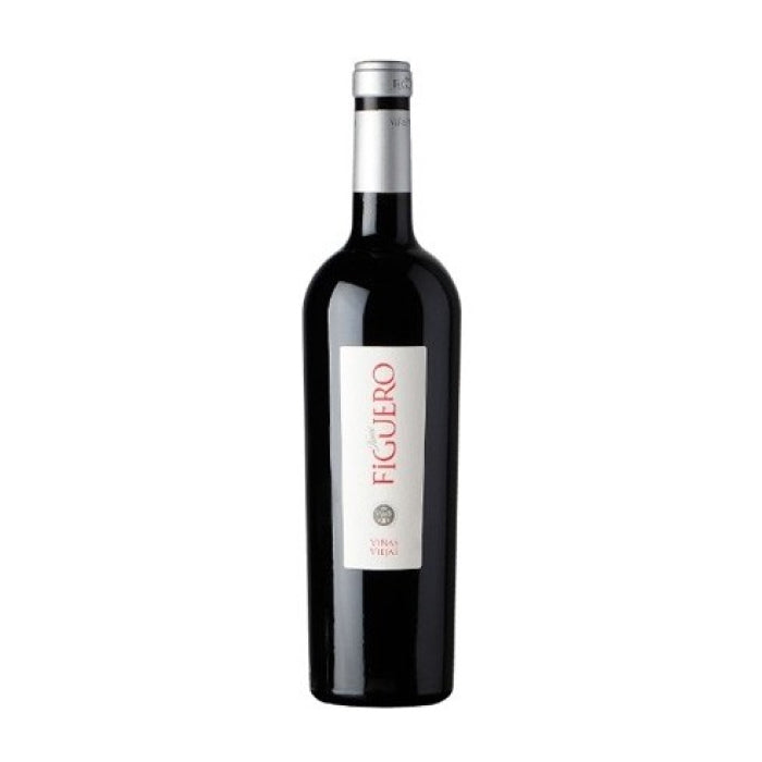 A red wine bottle called Figuero Reserva Viñas Viejas which is an origin of Spain