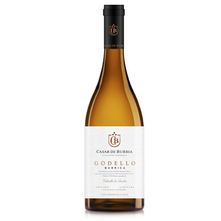 A white wine bottle called Casar de Burbia Blanco Fermentado en barrica from Bierzo region