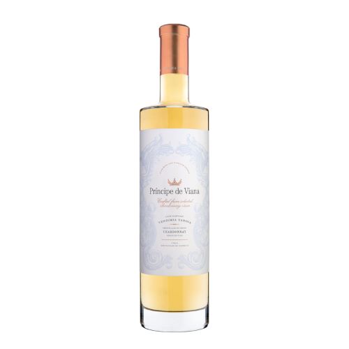 An alcoholic drink called Príncipe de Viana Chardonnay Vendimia Tardía