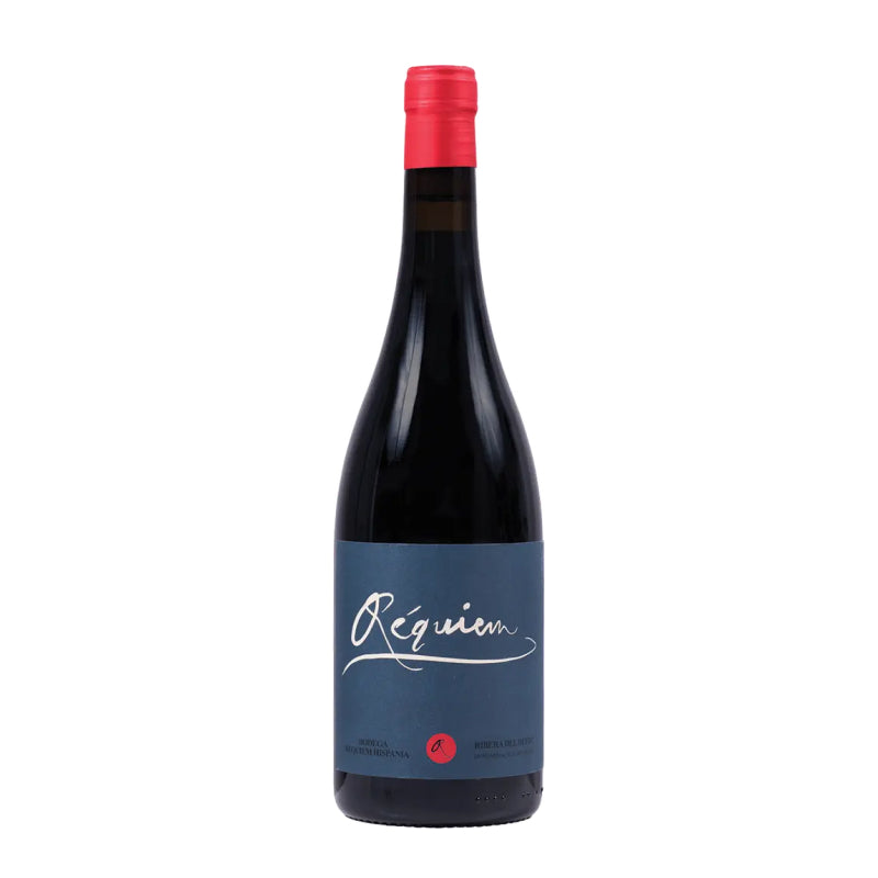 A picture of a red wine bottle called Réquiem
