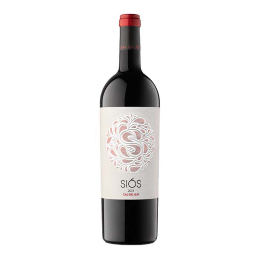 This is a picture of a red wine bottle called Siós Cau del Gat which originates from Costers del Segre