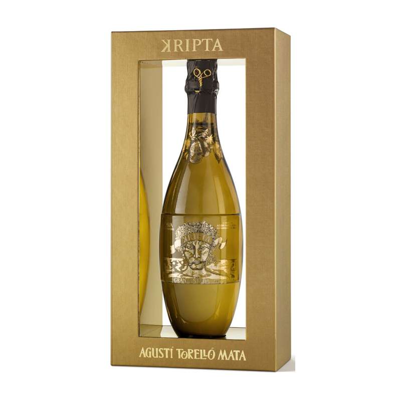 A wijn bottle called Agustí Torelló Mata Kripta Brut Nature Gran Reserva