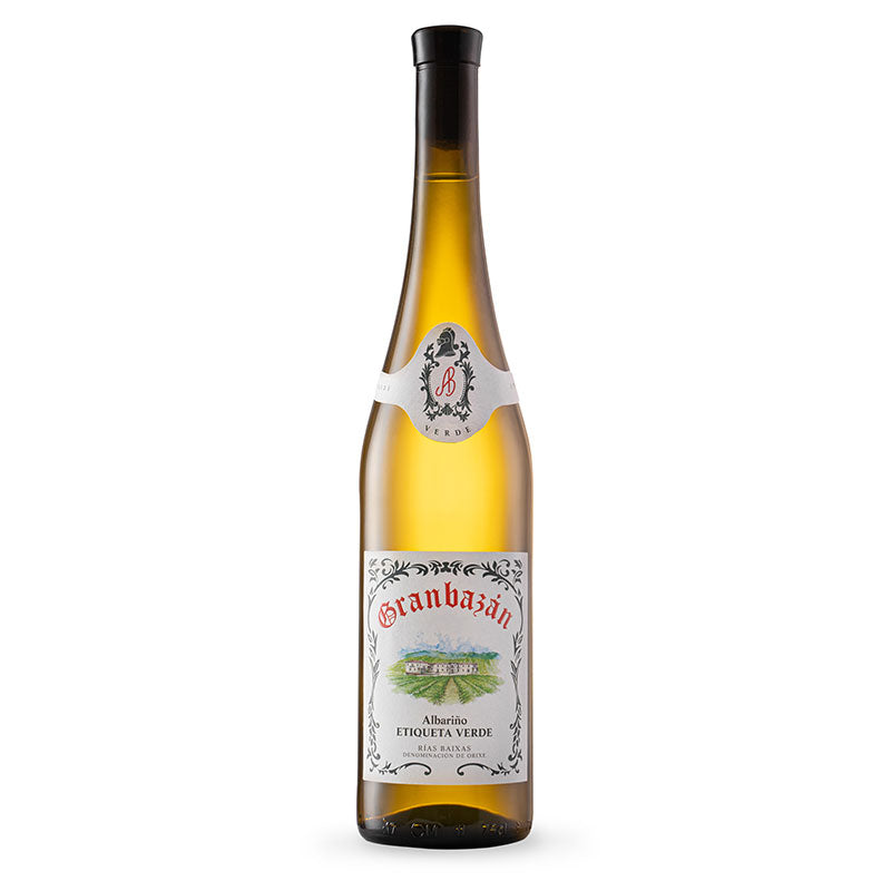 A white wine bottle called Granbazán Verde