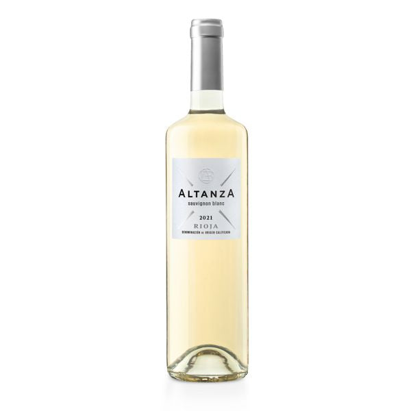 A wine bottle called Altanza Blanco which can be found under the White wine collection on the Elvino store