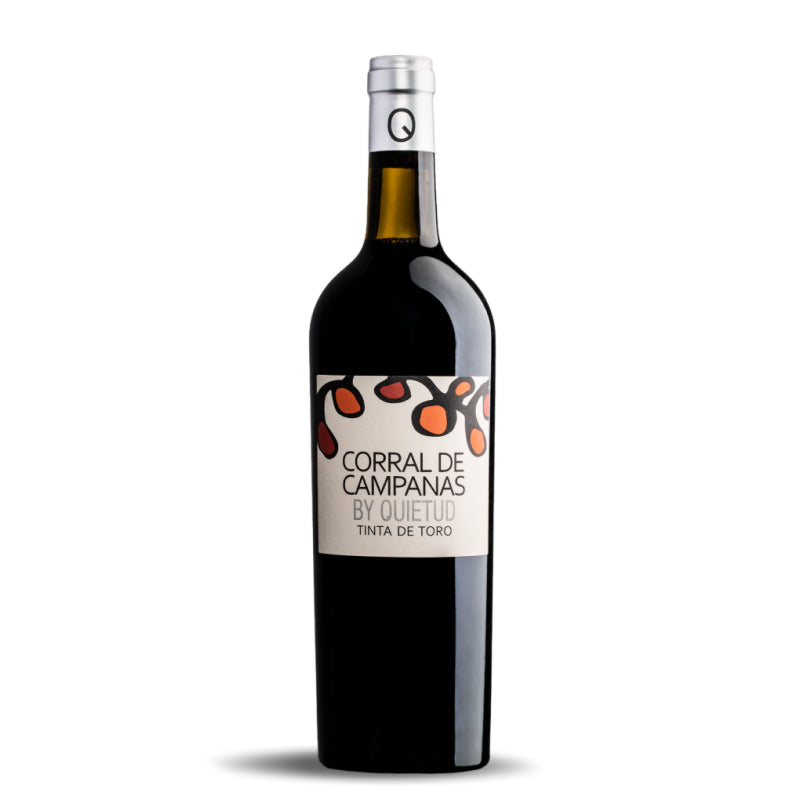 A red wine bottle called Corral de Campanas from the Toro region