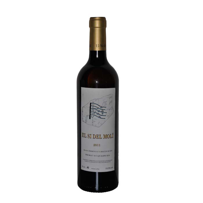 A red wine bottle called El Sí del Molí from the Priorat region of Spain