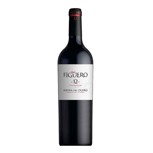 A red wine called Figuero 12 Crianza from the region of Ribera del Duero