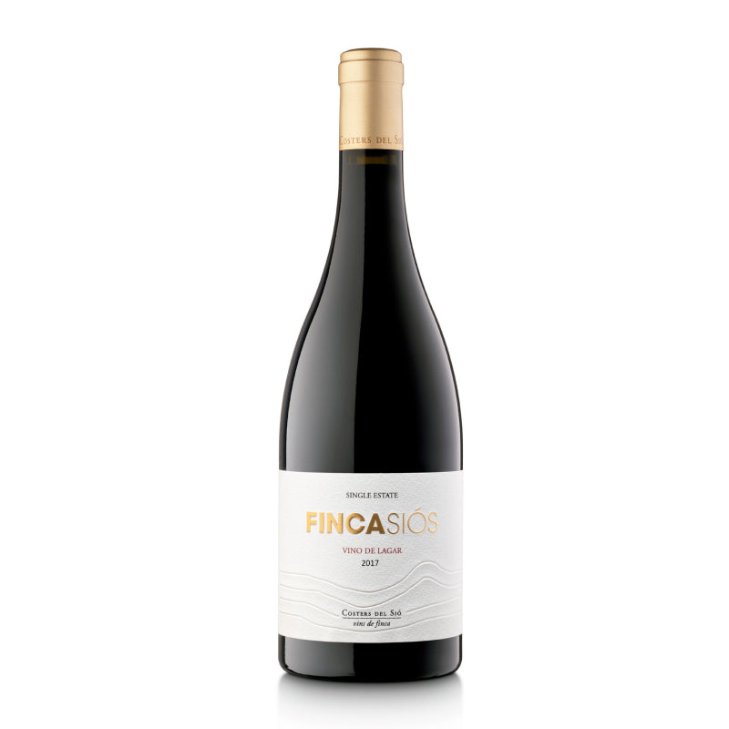 A red wine bottle called Finca Sios from the Spanish region of Costers del Segre