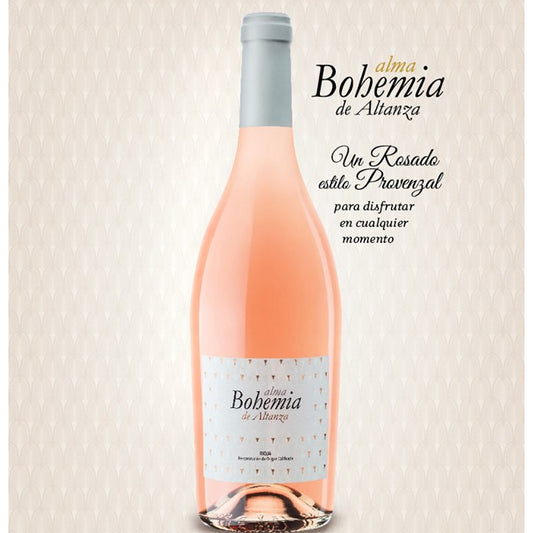 Rosé wine bottle called Altanza Bohemia Rosado