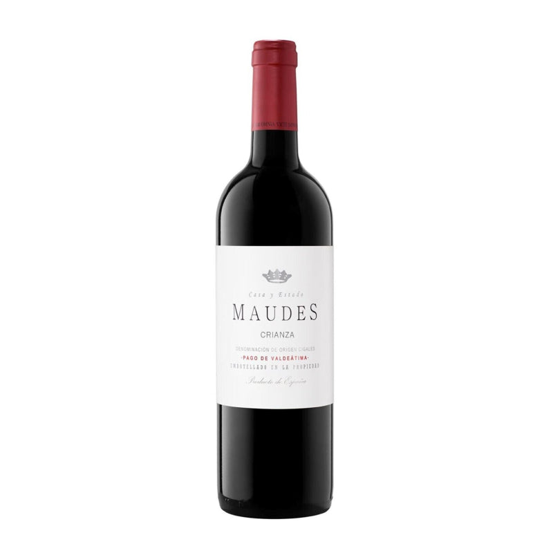 A picture of a red wine bottle called Maudes which originates from Cigales