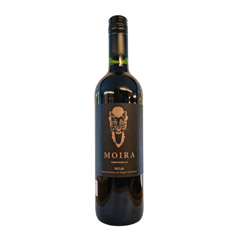 A red wine bottle called Moira tinto