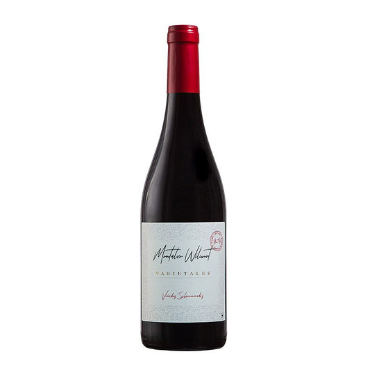 A red wine bottle called Montalvo Wilmot Varietales