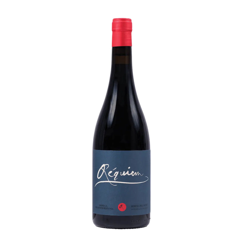 A picture of a red wine bottle called Réquiem 