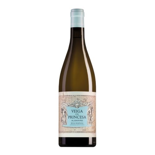 A white wine bottle called Veiga Da Princesa which originates from Rias Baixas in Spain